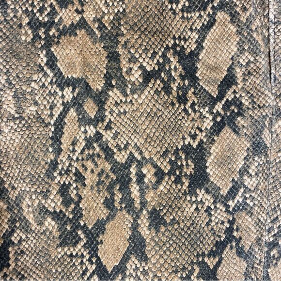 FRAME Le High Skinny Crop Coated Python snake  animal print size 24 - Picture 4 of 6